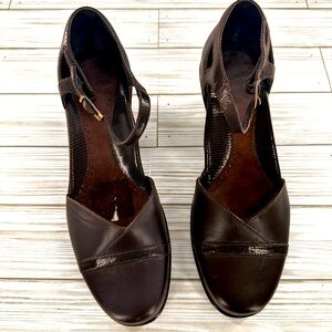 DANSKO Brown Leather Mary Jane Comfort Shoes Women's Size 37 US 7